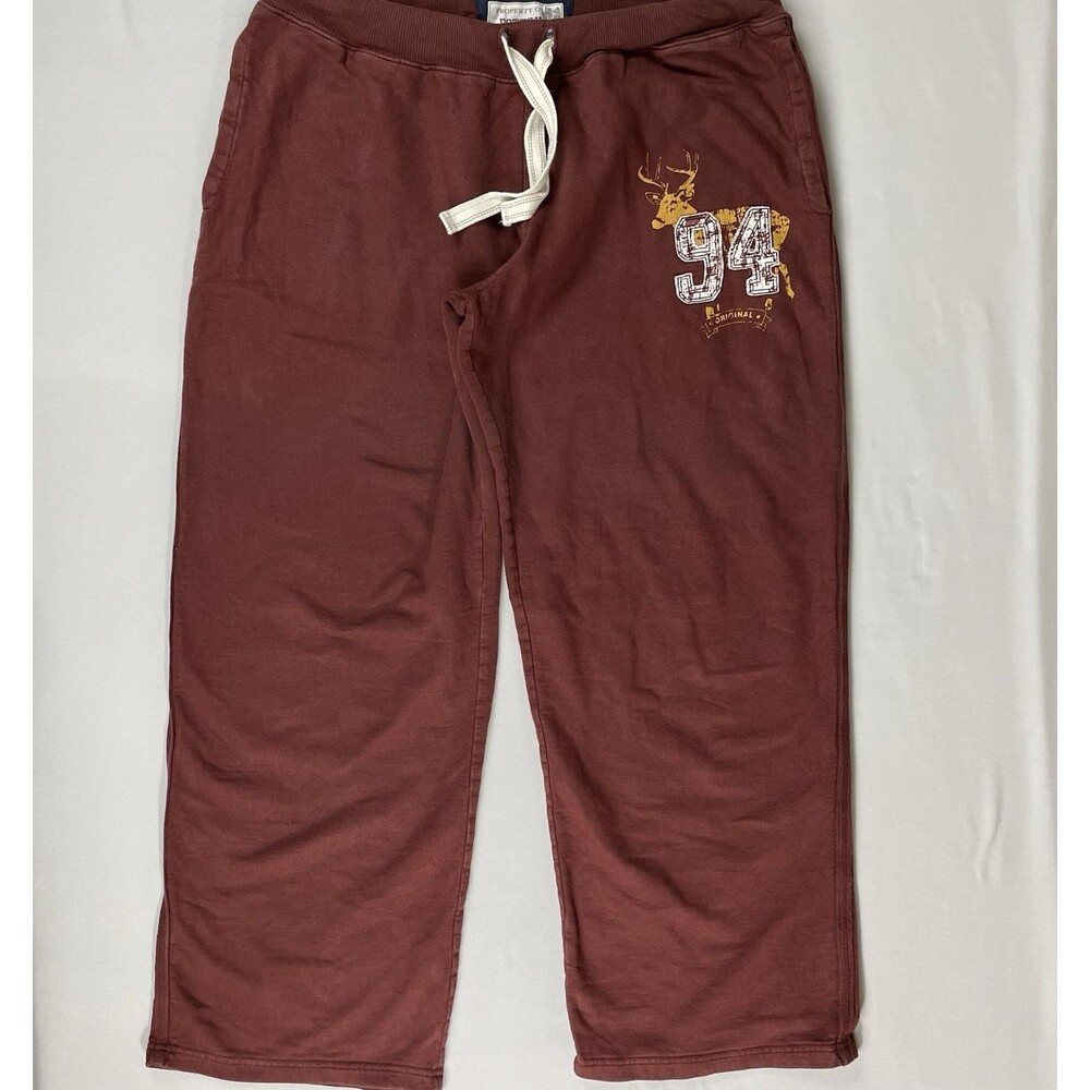 Bottoms Out Loungewear Sleep Joggers Men’s L Rust Red Drawsting Blokecore Cozy